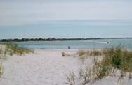 picture of beach and inlet between sea isle cty and avalon, nj